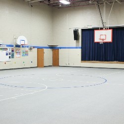 The EES gym and stage.